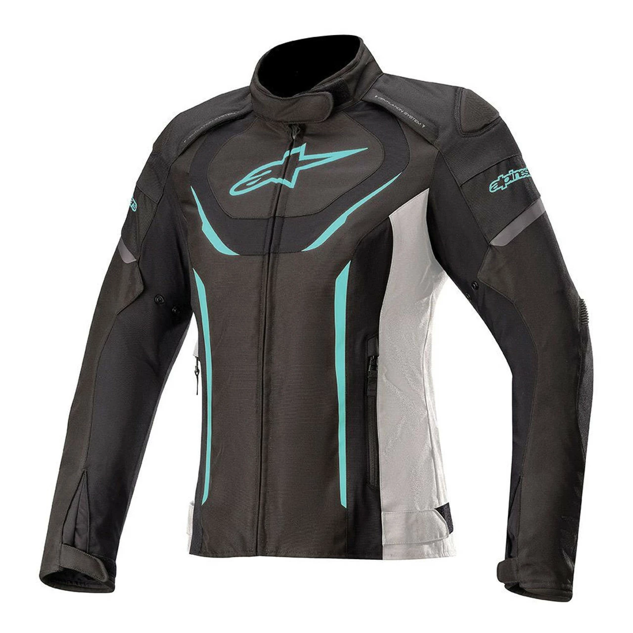 Alpinestars Stella T-Jaws V3 Ladies Waterproof Textile Jacket - Black / Teal 5 Alpinestars Stella T-Jaws V3 Ladies Waterproof Textile Jacket - Black / Teal - Image 3