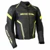 Richa Monza Leather Sports Jacket - Black / Fluo -Jacket Zone 0f6c1e3020d110c468871a81d86410e4668a3259 54425.1616771535