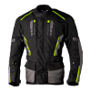RST Axiom Plus Airbag CE Mens Textile Jacket - Black / Grey / Flo Yellow -Jacket Zone 102985 f yel 3 48793.1658329907