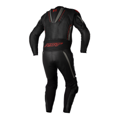 RST S1 CE Mens One Piece Leather Suit - Black / Grey / Red