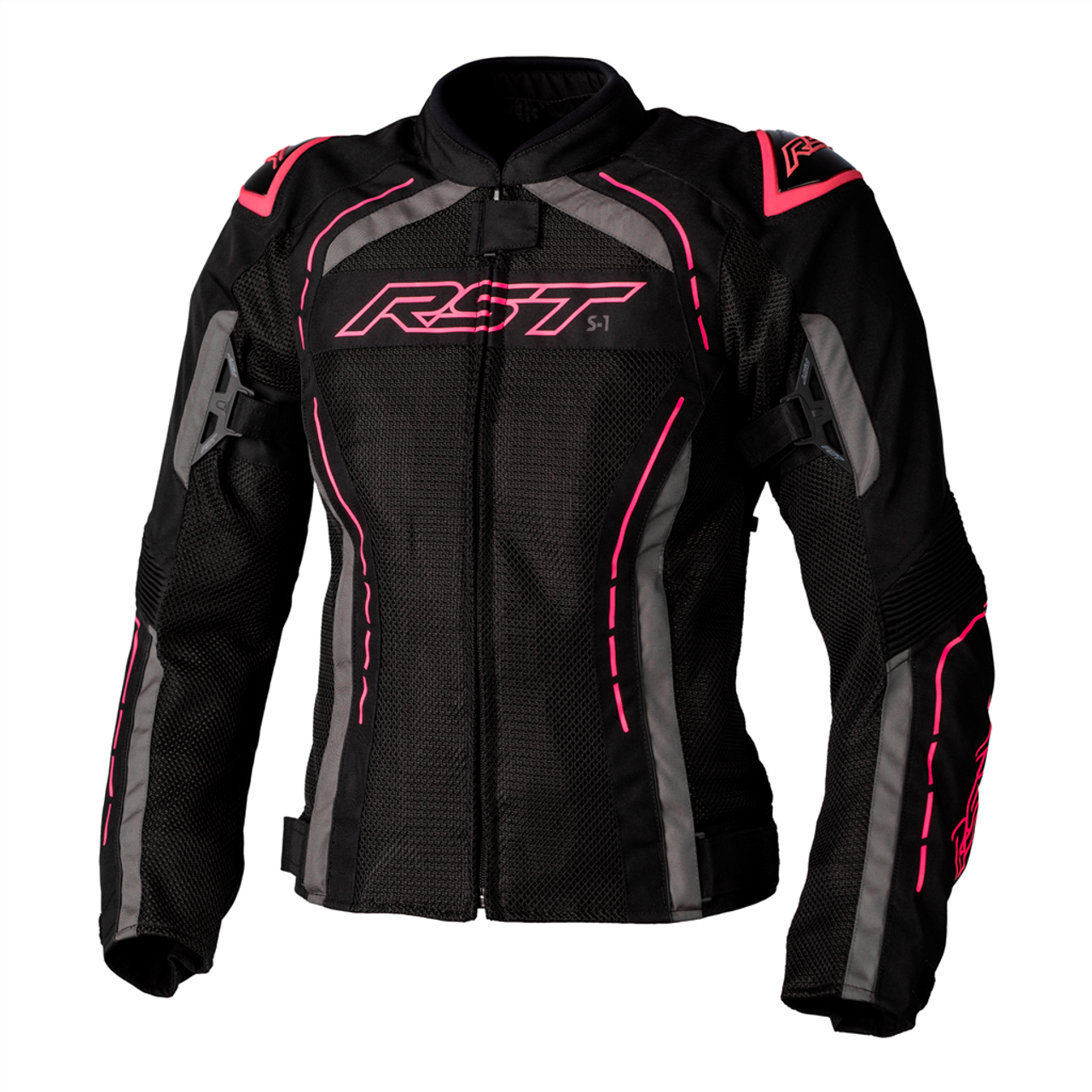 RST S1 Mesh CE Ladies Textile Jacket - Black / Neon Pink 3 RST S1 Mesh CE Ladies Textile Jacket - Black / Neon Pink
