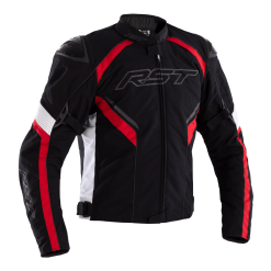 RST Sabre CE Mens Textile Jacket - Black / White / Red .