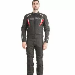 Trik Moto M115 Short Textile Waterproof Jacket - Black / Red