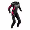 RST Tractech Evo 4 CE Ladies Leather Suit - Black / Grey / Pink