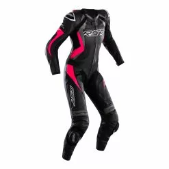 RST Tractech Evo 4 CE Ladies Leather Suit - Black / Grey / Pink