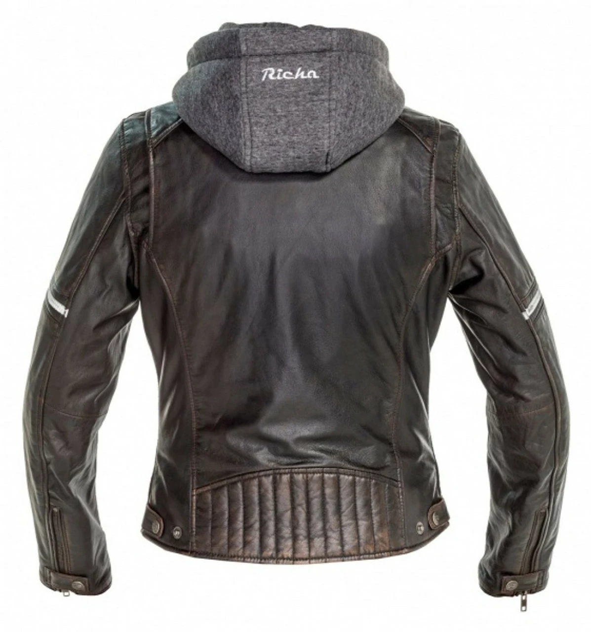 Richa Toulon 2 Ladies Leather Jacket - Anthracite / Brown 4 Richa Toulon 2 Ladies Leather Jacket - Anthracite / Brown - Image 2