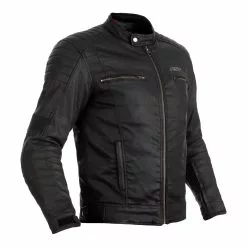 RST X Kevlar® Brixton CE Mens Wax Textile Jacket - Black
