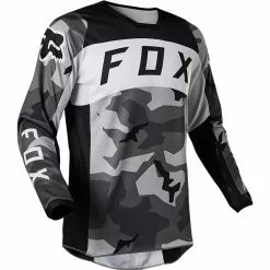 Fox 180 BNKR Motocross Jersey - Grey Camo