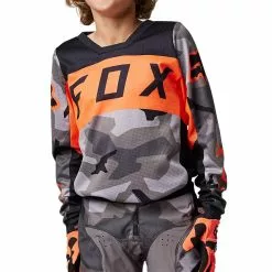 Fox 180 Youth BNKR Jersey - Grey Camo
