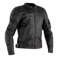 RST Fusion Airbag CE Mens Leather Jacket Vintage Black