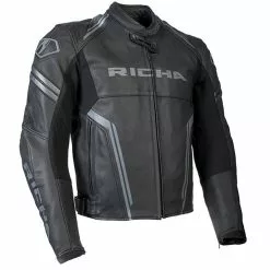 Richa Monza Leather Sports Jacket - Black / Grey