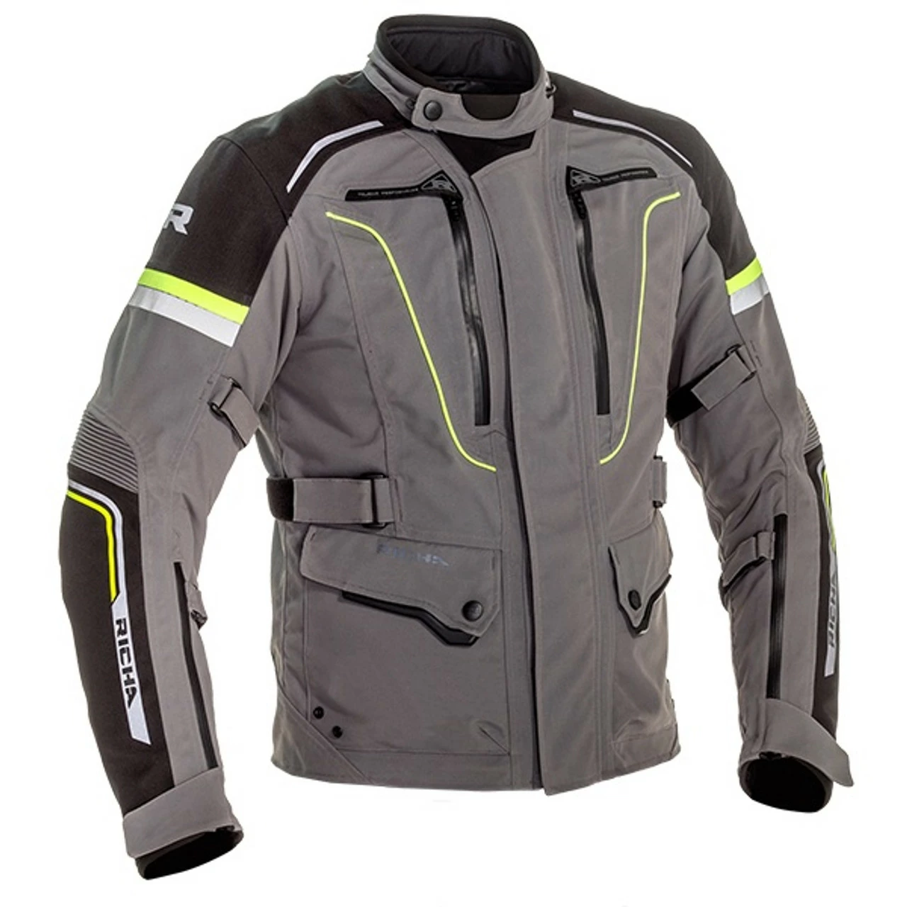 Richa Infinity 2 Pro Laminated Men's Textile Jacket - Titanium / Fluo Yellow 3 Richa Infinity 2 Pro Laminated Men's Textile Jacket - Titanium / Fluo Yellow