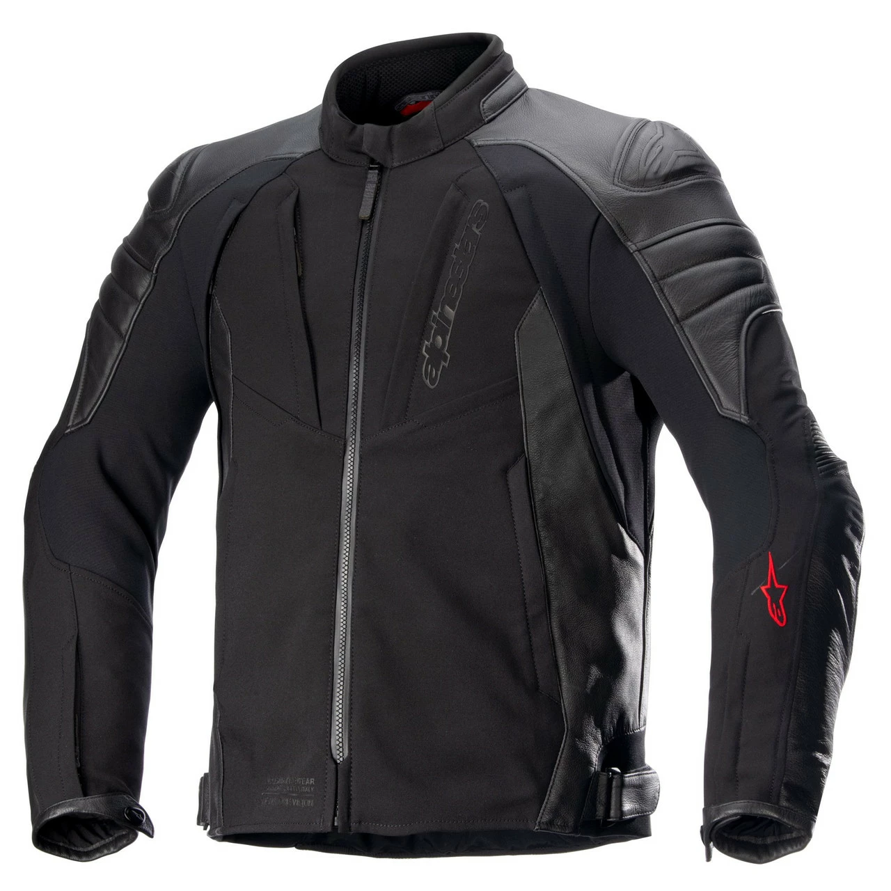 Alpinestars Proton Waterproof Leather & Textile Jacket - Black Black 3 Alpinestars Proton Waterproof Leather & Textile Jacket - Black Black