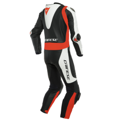 Dainese Laguna Seca 5 1 Perforated Piece Leather Suit - Black / White / Fluo Red -Jacket Zone 6d186f3e4f4bd007321d22730e79c29408e00406 33581.1627498110