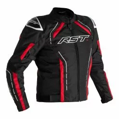 RST S-1 CE Mens Textile Jacket - Black / Red / White .