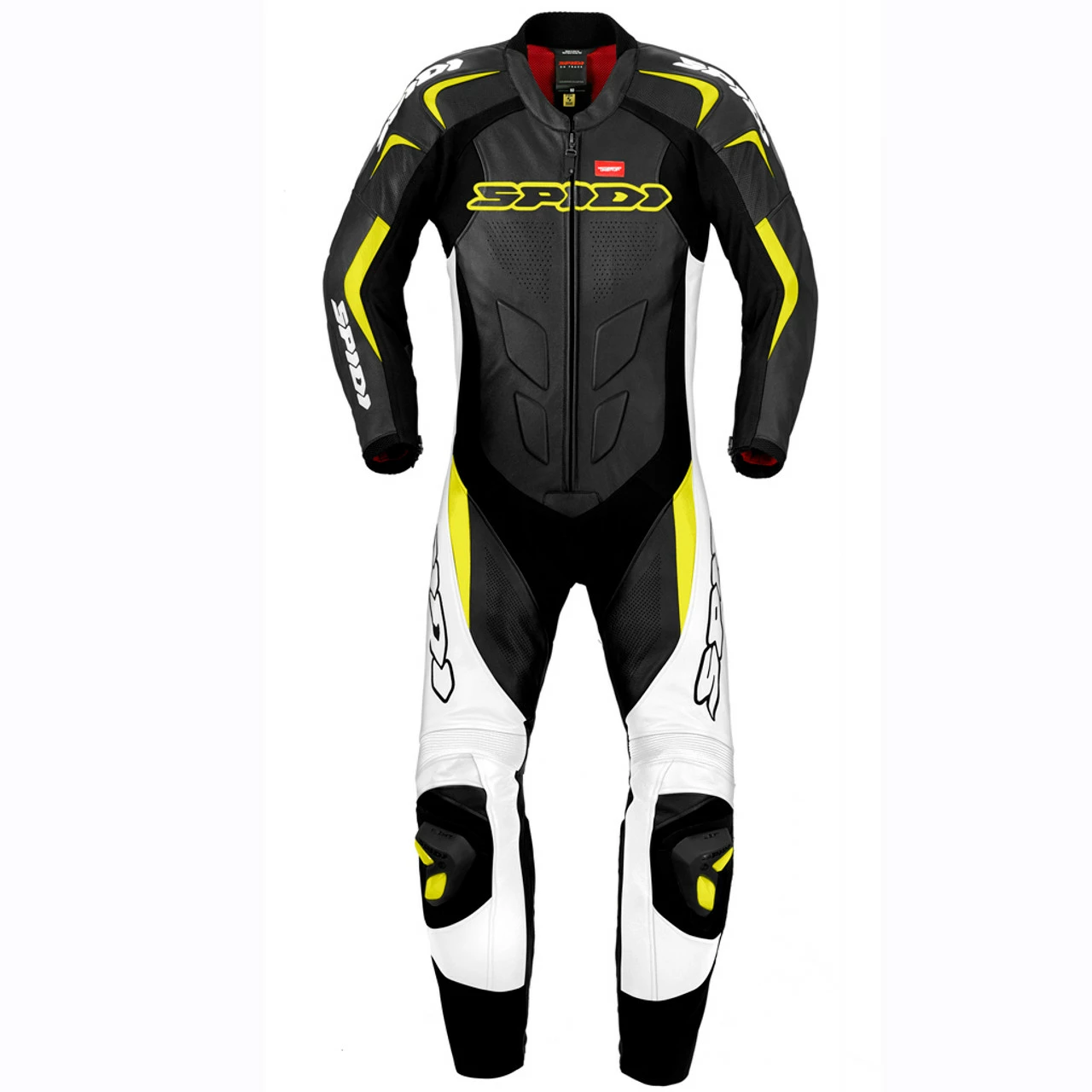 Spidi Supersport Wind Pro Leather Suit - Black / White / Yellow 3 Spidi Supersport Wind Pro Leather Suit - Black / White / Yellow