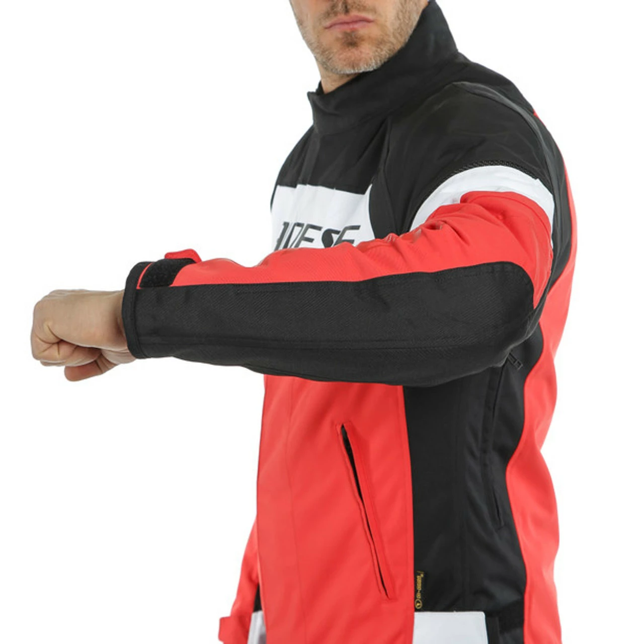 Dainese Saetta D-Dry Textile Jacket - White / Lava Red / Black 6 Dainese Saetta D-Dry Textile Jacket - White / Lava Red / Black - Image 4