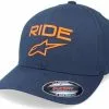 Alpinestars Ride Transfer Hat - Navy Orange -Jacket Zone Alpinestars Ride Transfer Hat Navy Orange colour 55244.1661512782