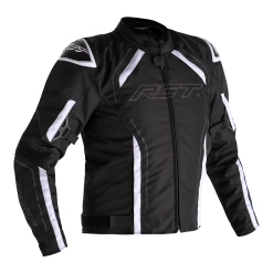 RST S-1 CE Mens Textile Jacket - Black / Black / White .