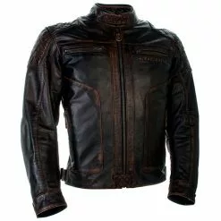 Richa Detroit Retro Plain Leather Jacket - Brown