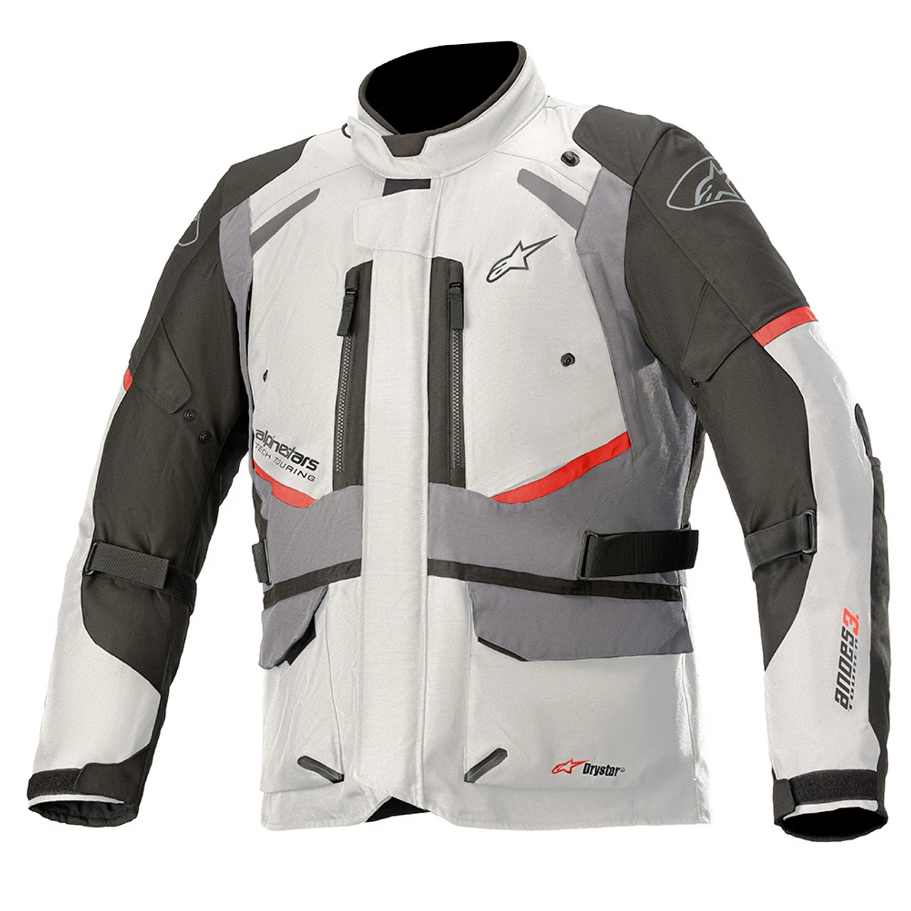 Alpinestars Andes V3 Drystar Textile Jacket - Ice Grey / Dark Grey . 3 Alpinestars Andes V3 Drystar Textile Jacket - Ice Grey / Dark Grey .