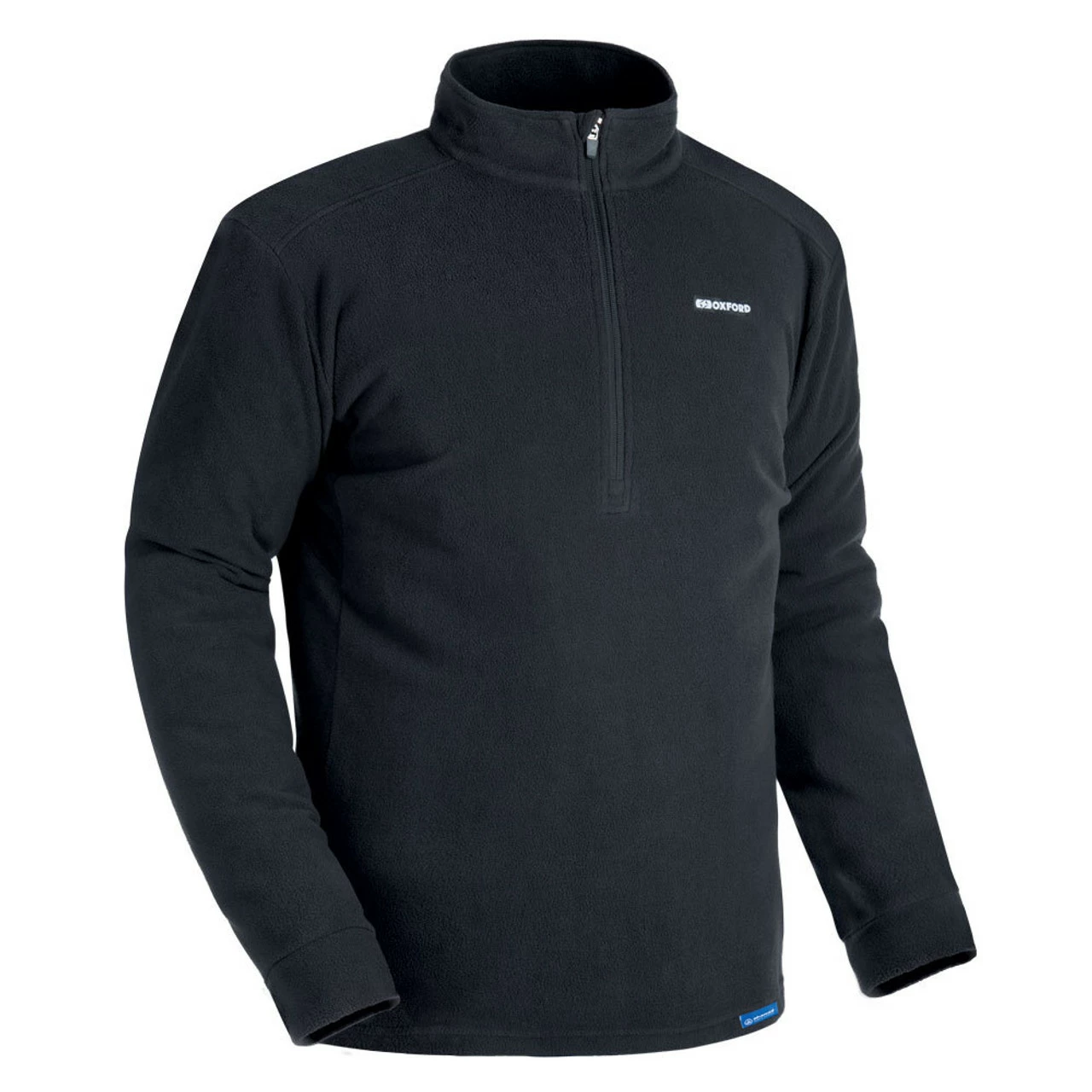 Oxford Advanced Micro Fleece 1/2 Neck Mens Top - Black 4 Oxford Advanced Micro Fleece 1/2 Neck Mens Top - Black - Image 2