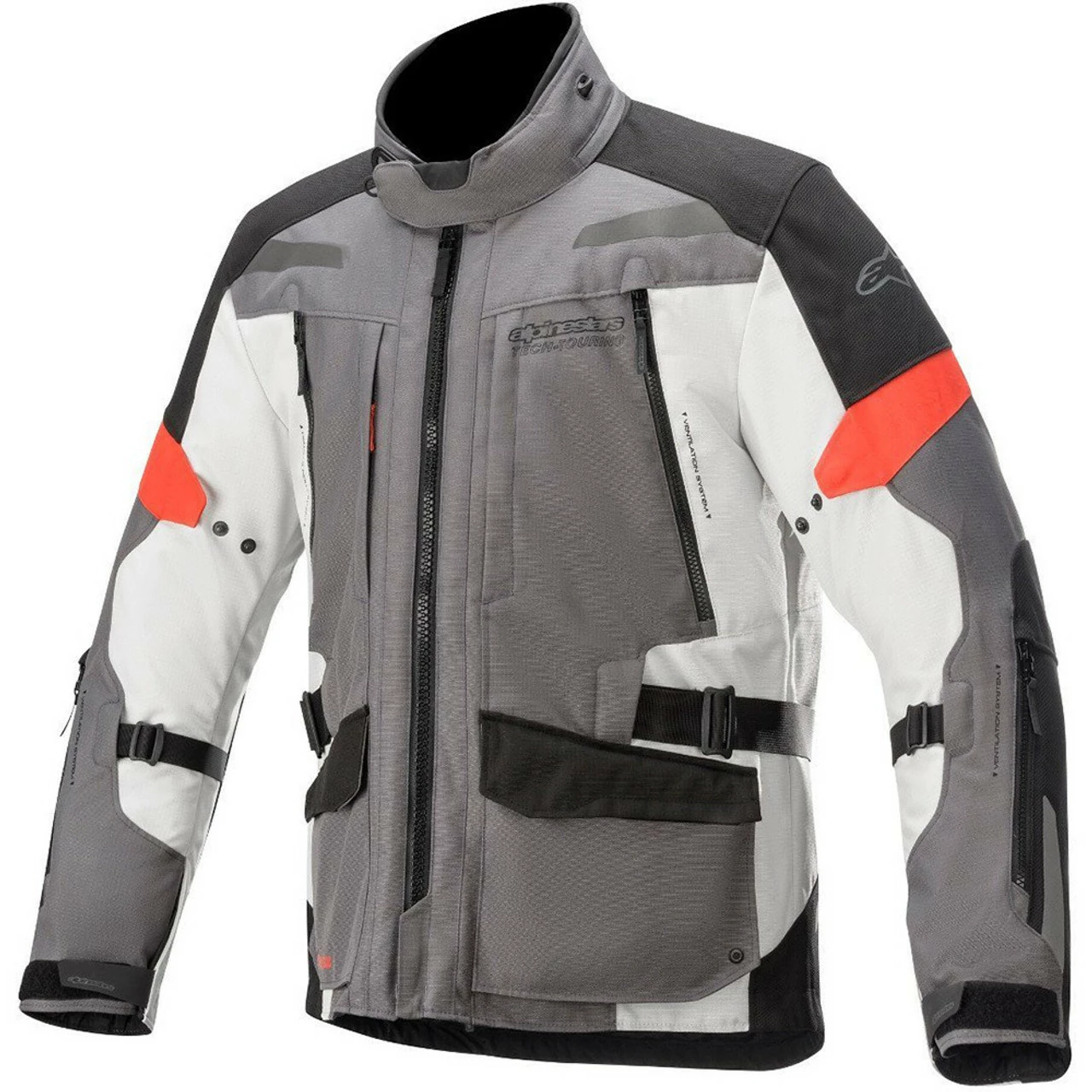 Alpinestars Valparaiso V3 Drystar Textile Jacket - Grey / Red 3 Alpinestars Valparaiso V3 Drystar Textile Jacket - Grey / Red