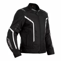 RST Axis CE Mens Textile Jacket - Black / Black / White