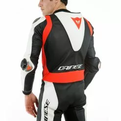 Dainese Laguna Seca 5 1 Perforated Piece Leather Suit - Black / White / Fluo Red -Jacket Zone e739085e55d71f710ad3e68d62202bc28d399cba 18115.1627498110