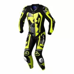 RST Pro Series Airbag CE Mens Leather Suit - Grey / Lime Camo